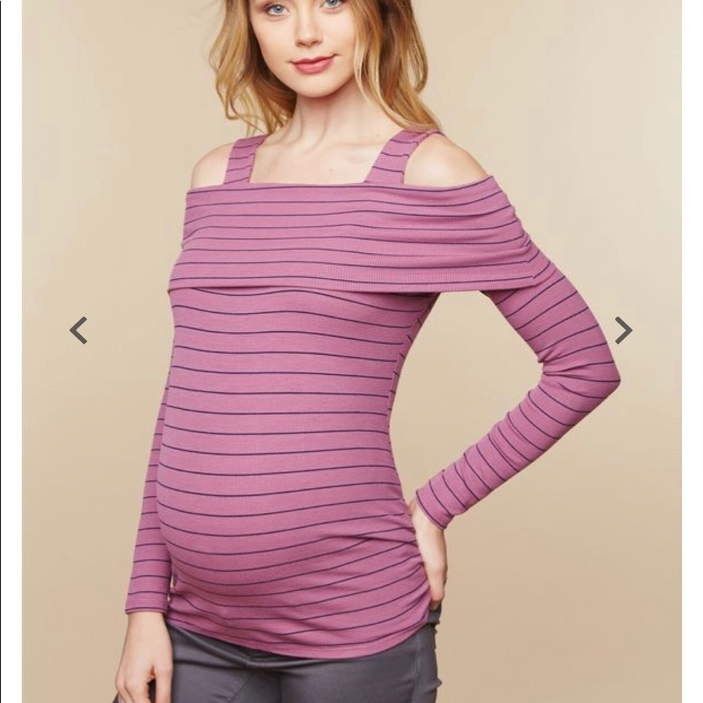 NWT Off Shoulder Motherhood Maternity Top